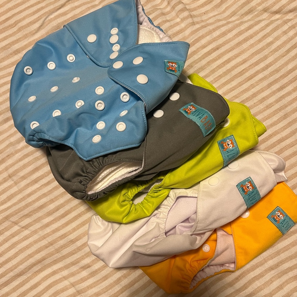 Set of 5 Alvababy Cloth Diapers